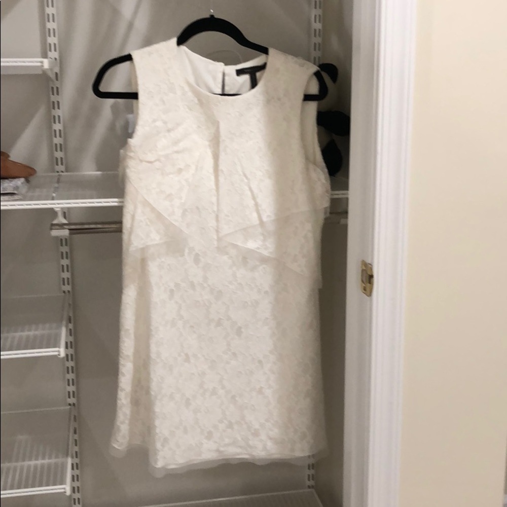 BCBG Maxazria white lace dress